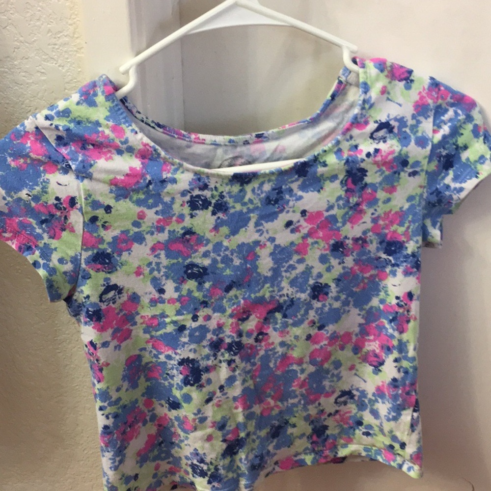 multi colored crop top